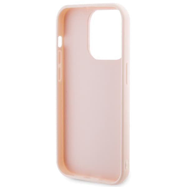 Karl Lagerfeld 3D Gummi Glitter Logo Etui til iPhone 15 Pro Max, Pink