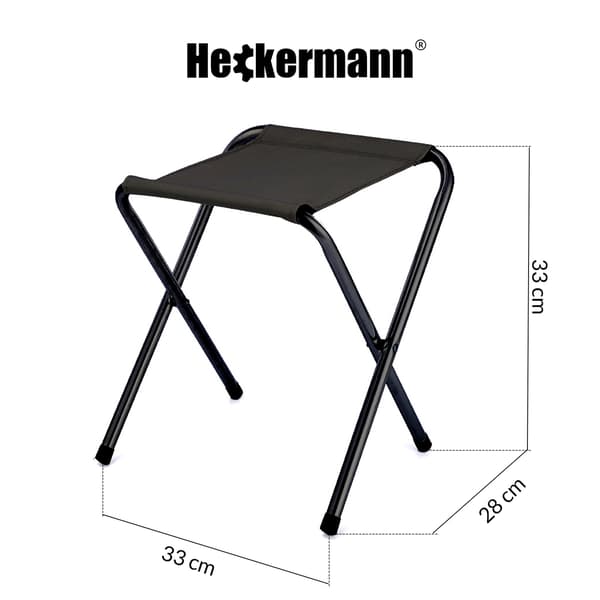 Hopfällbart bord 120x60cm Heckermann Trä + 4x Pallar