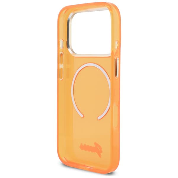 Guess IML Script Metal MagSafe-etui til iPhone 17 Pro Max, orange