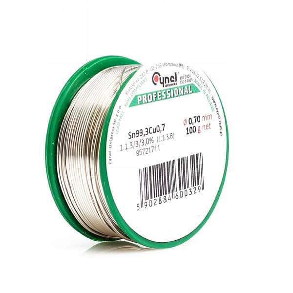 Tin Cynel blyfri Sn99.3CU0.7 0.70 100g