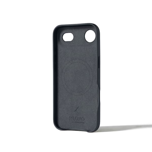MUJJO iPhone 17 Air -nahkakotelo, basaltinvärinen