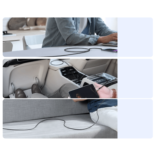 Kabel för iPhone Star-Light-serien USB-C - Lightning 30W 1,2m svart