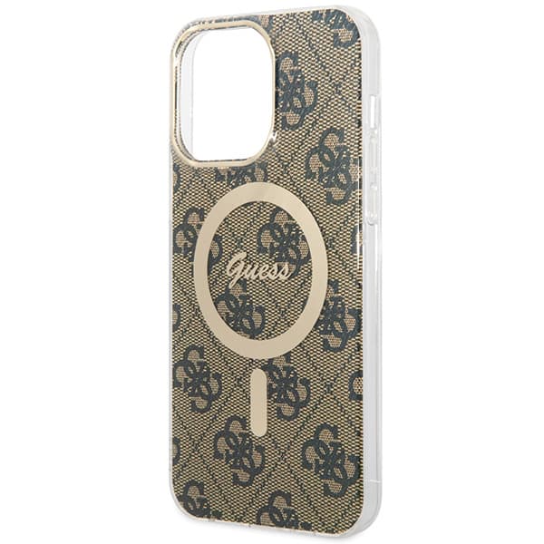 Guess IML 4G MagSafe-etui til iPhone 15 Pro Max, brun