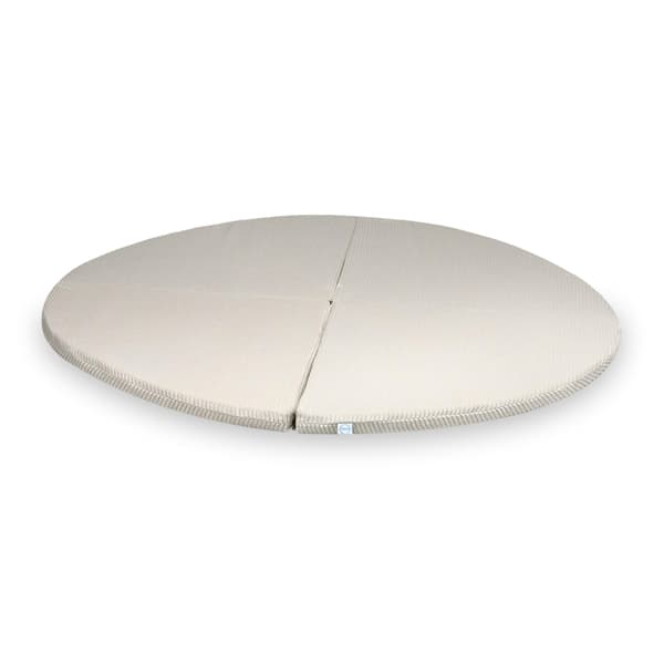 Rund foldemåtte, diameter 160, Corduroy Beige