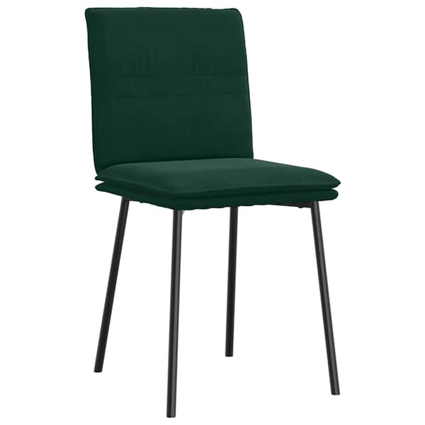 vidaXL Matstolar, set om 2, mörkgrön, klädd i sammet