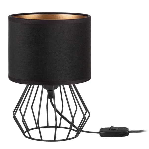 Tornado AMB lampe, sort og guld fløjl