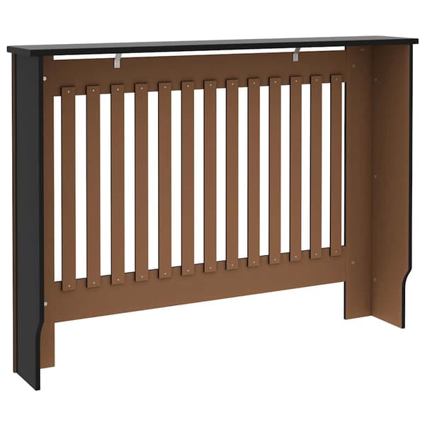 vidaXL radiatordæksel, sort, 112x19x81 cm, MDF