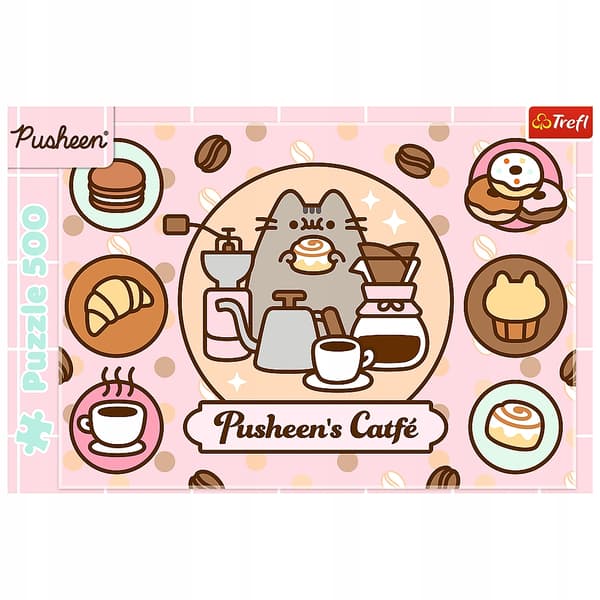 Trefl Pusheen i kaféet pussel 500 bitar