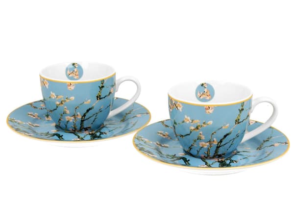Sæt med 2 Van Gogh Mandelblomst 90ml espressokopper
