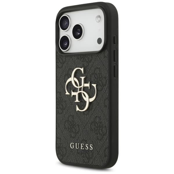 Guess 4G stort logo-cover til iPhone 17 Pro, sort
