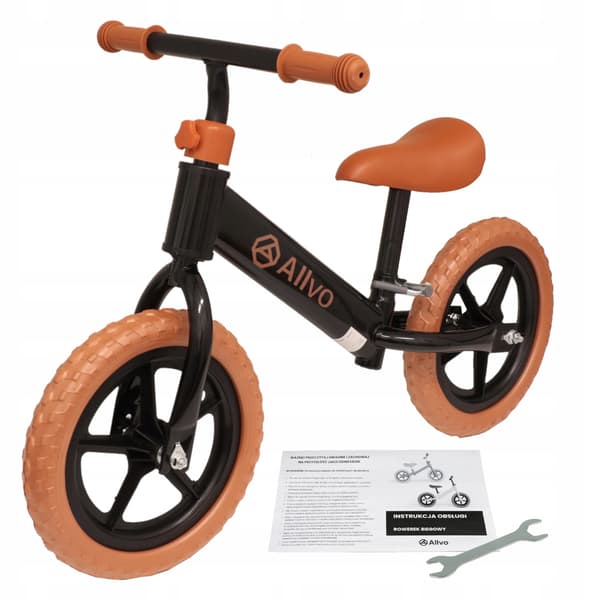Allvo 12" børne-balancecykel sort ALV-U647N