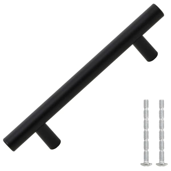 vidaXL skabsgreb 10 stk. sort 96 mm rustfrit stål