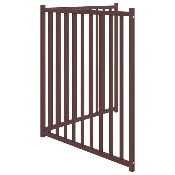 vidaXL foldbar hundegitter 2 paneler brunt egetræ 160 cm træ