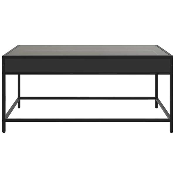 vidaXL Infinity LED sofabord sort 90x50x41 cm