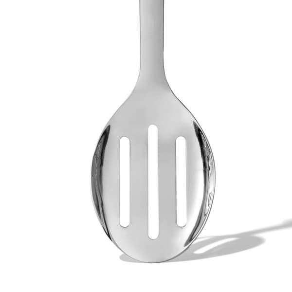 Serveringssked i stål med hål, STÅL / OXO