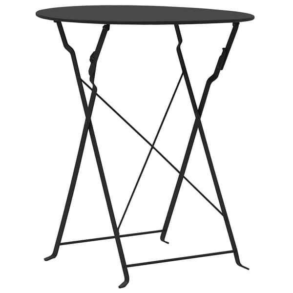 vidaXL 3-delt bistrosæt, stål, sort