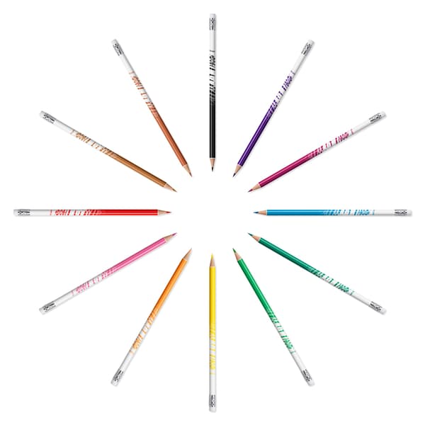 BIC EVOLUTION ILLUSION pyyhittävät väriliidut, 12 väriä, 0894