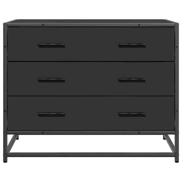 vidaXL kommode, sort, 70x41x56 cm, træbaseret materiale