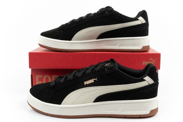 Puma Court Classico SD Sort-Alpine Snow-Guld [402633 01] s.43
