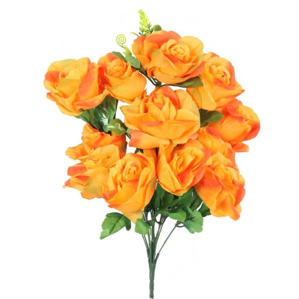 Kimpussa 12 avointa oranssia ruusua