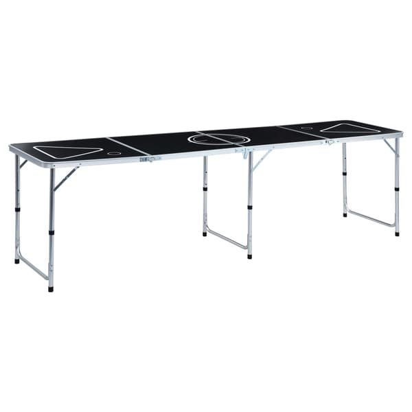vidaXL foldbart ølpongbord med kopper og bolde 240 cm