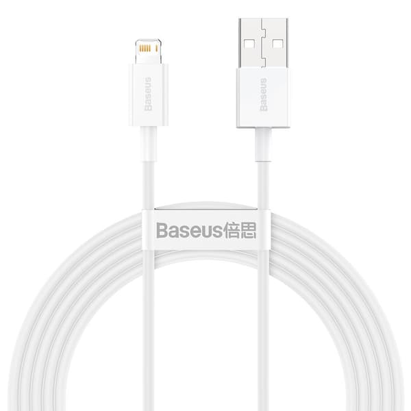 Superior USB-kaapeli iPhone Lightning 2.4A 2m Valkoinen