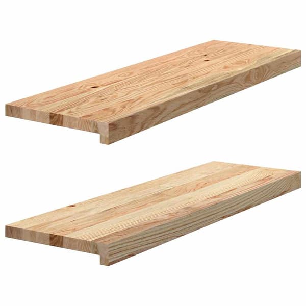 vidaXL vindueskarme 2 stk., ubehandlede, 80x30x2 cm, massivt egetræ