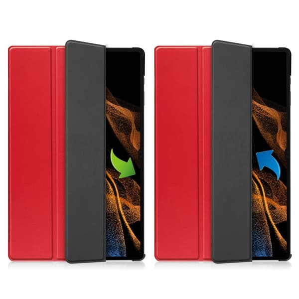 Etui til Samsung Galaxy Tab S9 Ultra, Smartcase, rød
