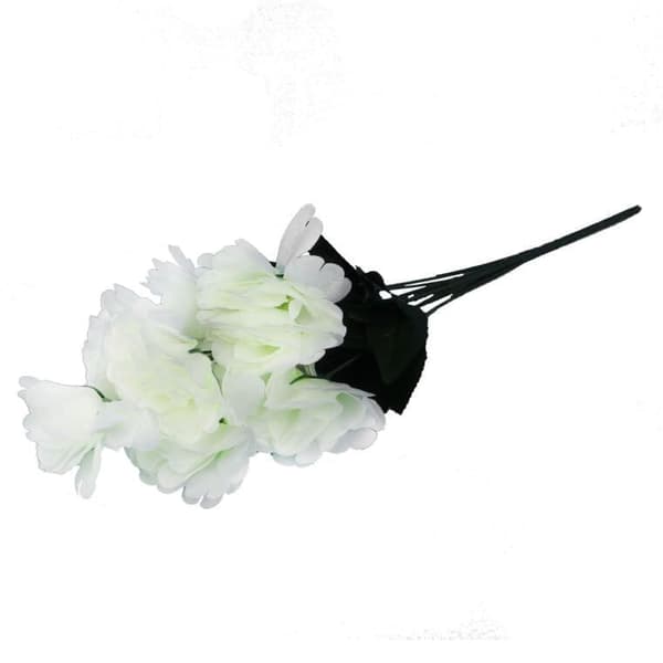 Buket med 9 hvide nelliker 54 cm