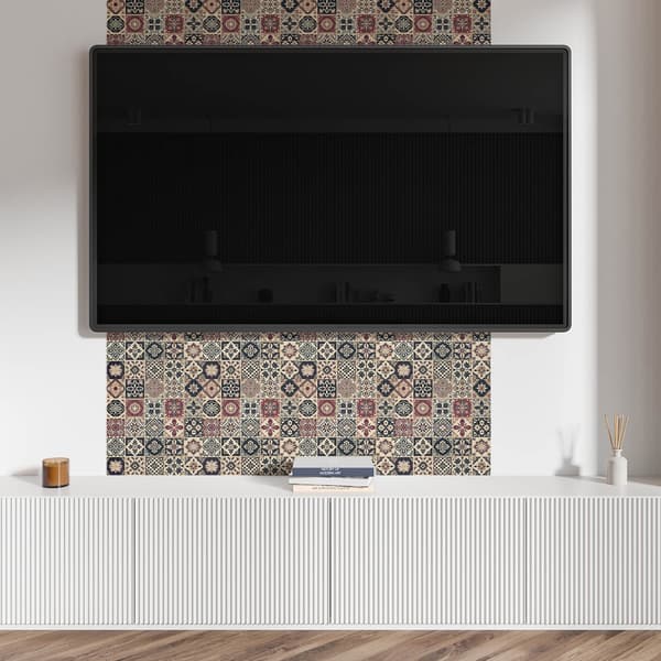 Trykte vinylfliser, klar til montering, mosaikflisemønstre, 6x60x30 cm