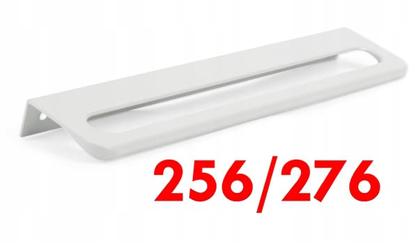 Møbelgreb med hvid kant 256/276 mm, let og holdbart til skabe UA08