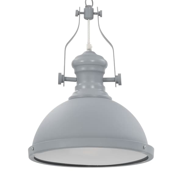 vidaXL loftslampe, grå, rund, E27