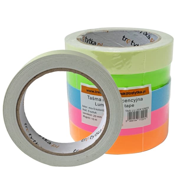 Fluorescerande tejp 20 mm x 10 m gul