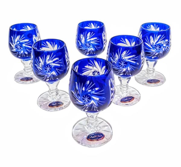 Koboltkrystal vodkaglas 40 ml Olive Grinder