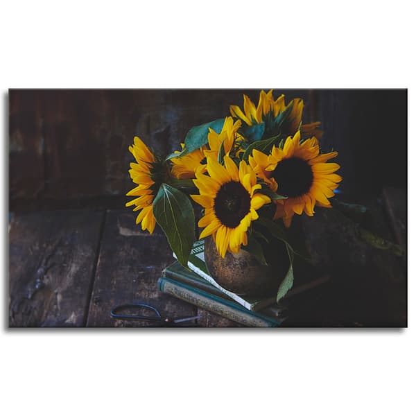 Canvastavla Solrosor i vas 100x60 cm