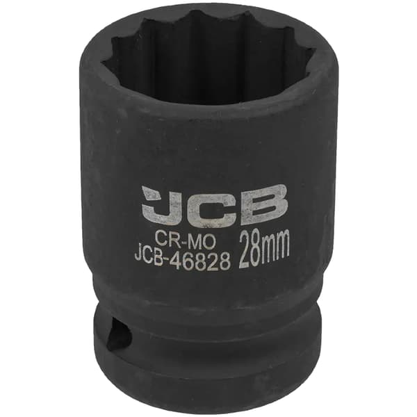 JCB Slagtopnøgle 3/4" 28 mm 12-kant Cr-Mo topnøgle