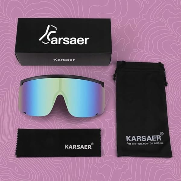 Karsaer Vision Shield Neon Retro -urheiluaurinkolasit