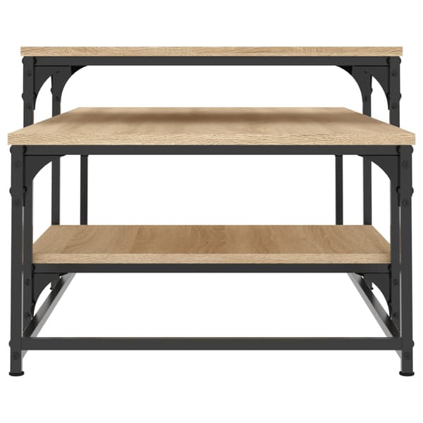 vidaXL sofabord, Sonoma eg, 102x60x45 cm