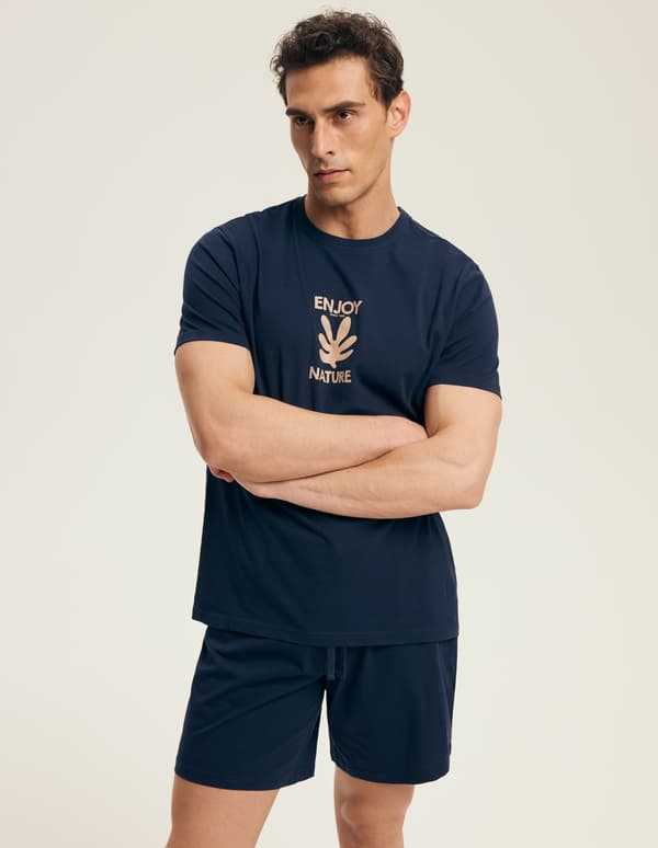 Legend Henderson herrpyjamas | Marinblå XL