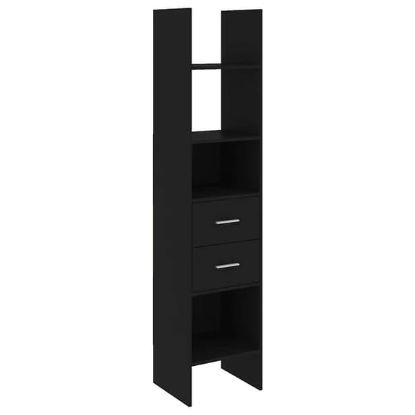 vidaXL bogreol sort 40x35x180 cm spånplade