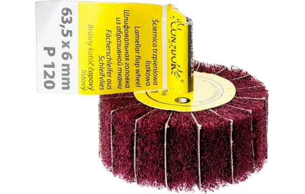 Lamskive, 63,5 x 6 mm, skaft, P120