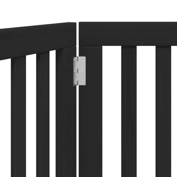 vidaXL foldbar hundegitter, 2 paneler, sort, 160 cm