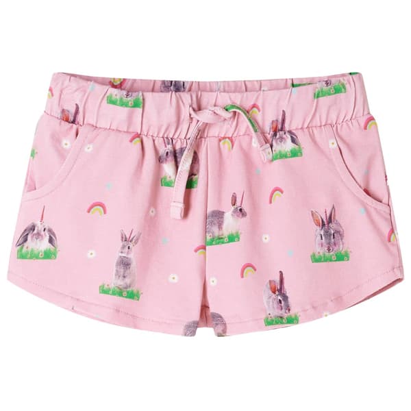 Børneshorts, snøre, lyserød, 128