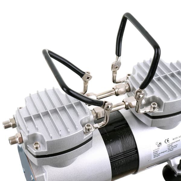 DOBBELTSTEMPEL VAKUUM TRYKPUMPE 230V TIL KOMPRESSOR POWERFUL PRO