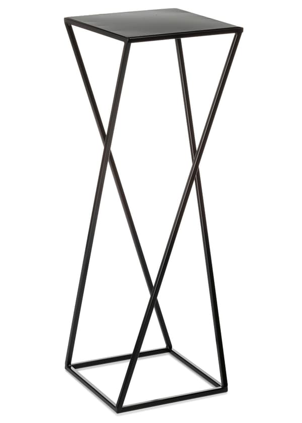 Moderni musta seisova kukkateline 70 cm