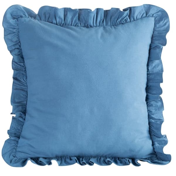 FRILL örngott 45x45 cm marinblå bomull