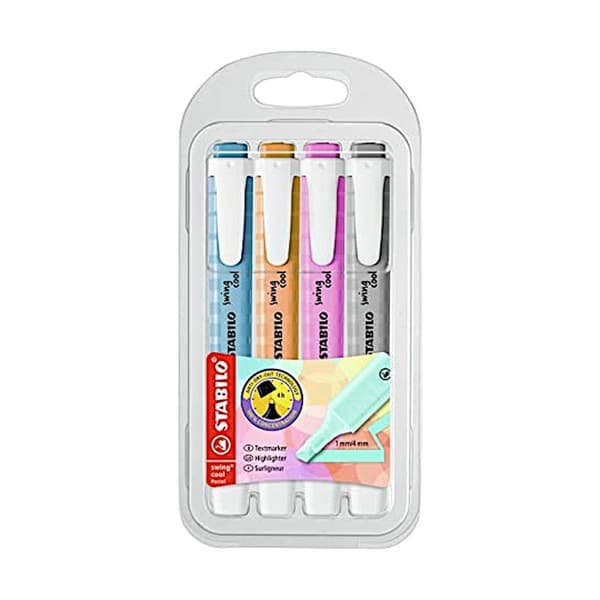 STABILO SWING COOL PASTEL 4 FARVER ETUI 3108