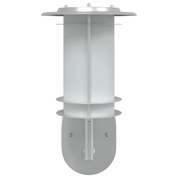 vidaXL Utomhusvägglampor med rörelsesensor, 2 st, Silver, Stål