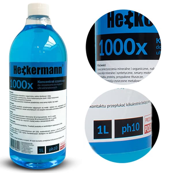 Heckermann pH10 1L ultralydsrenservæske