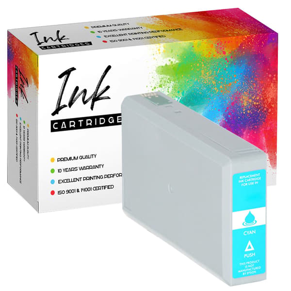 Blæk til Epson GP-E7902C cyan - kompatibel blæk
